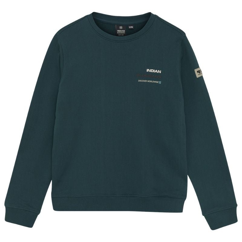 Groene loose fit Sweat Backprint - Capuchon Fashion