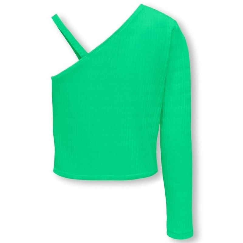 Groene one shoulder top Nella - Capuchon Fashion