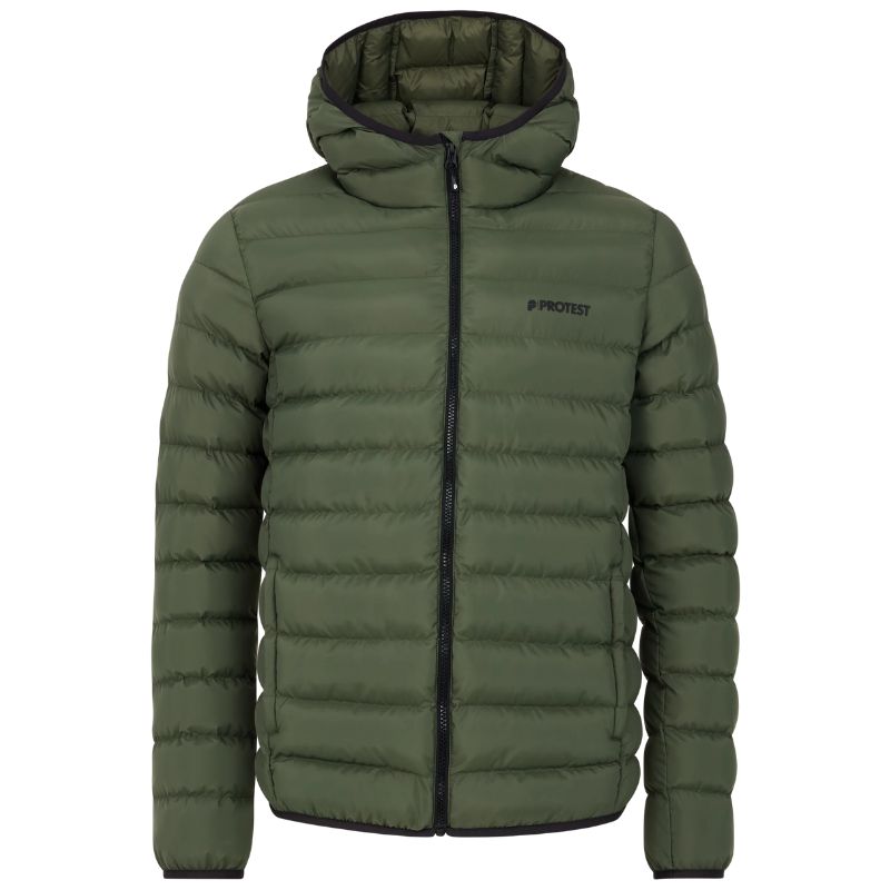 Groene outdoor pufferjacket Basso - Capuchon Fashion