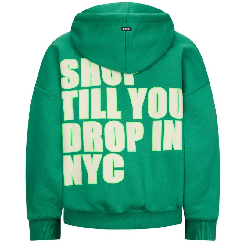 Groene oversized backprint hoodie Romy - Capuchon Fashion