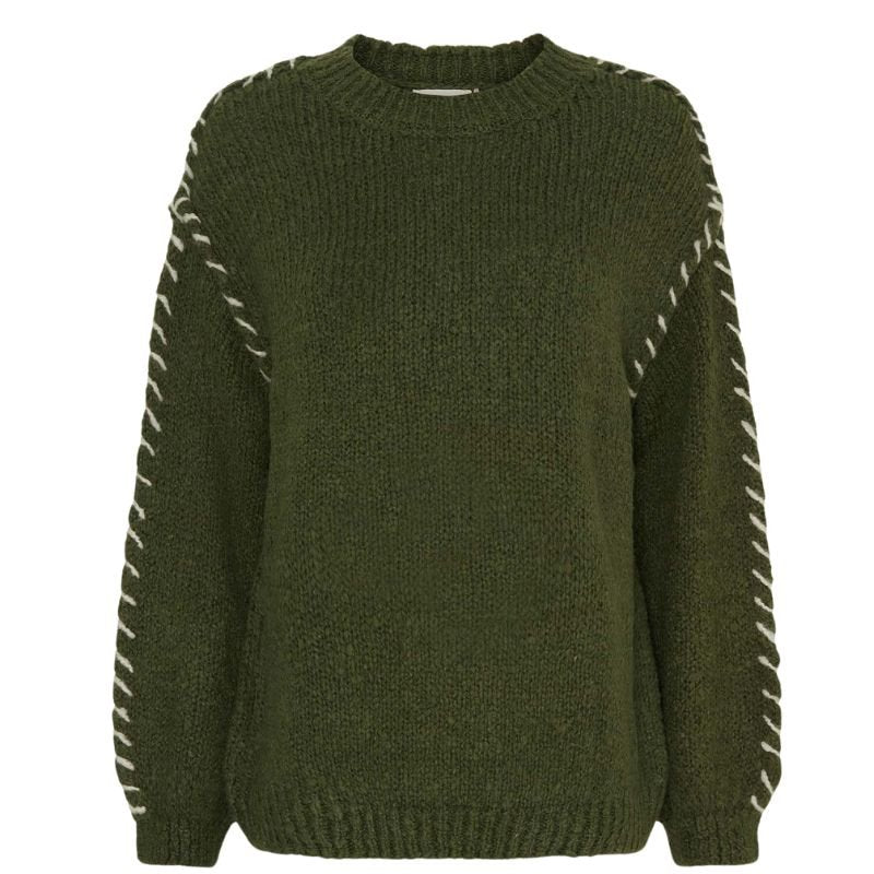 Groene pullover Franca - Capuchon Fashion