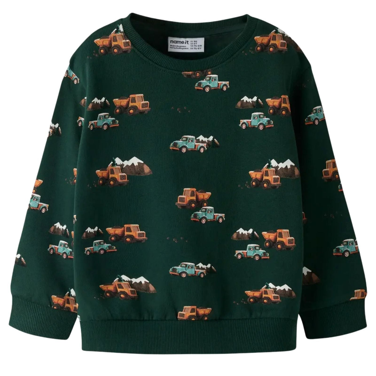 Groene regular fit sweater Onikian - Capuchon Fashion
