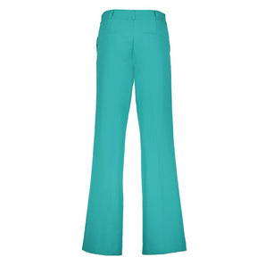 Groene solid pantalon 41112 - Capuchon Fashion