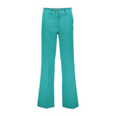 Groene solid pantalon 41112 - Capuchon Fashion