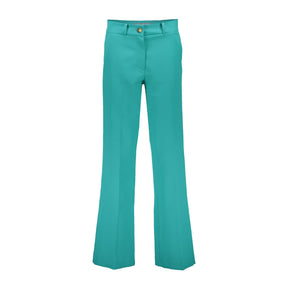 Groene solid pantalon 41112 - Capuchon Fashion