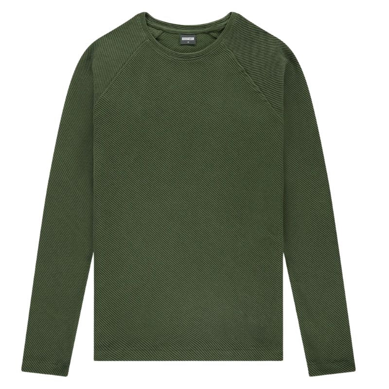 Groene sweater Oblique Crew - Capuchon Fashion