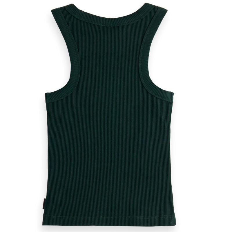 Groene tank top baby rib - Capuchon Fashion