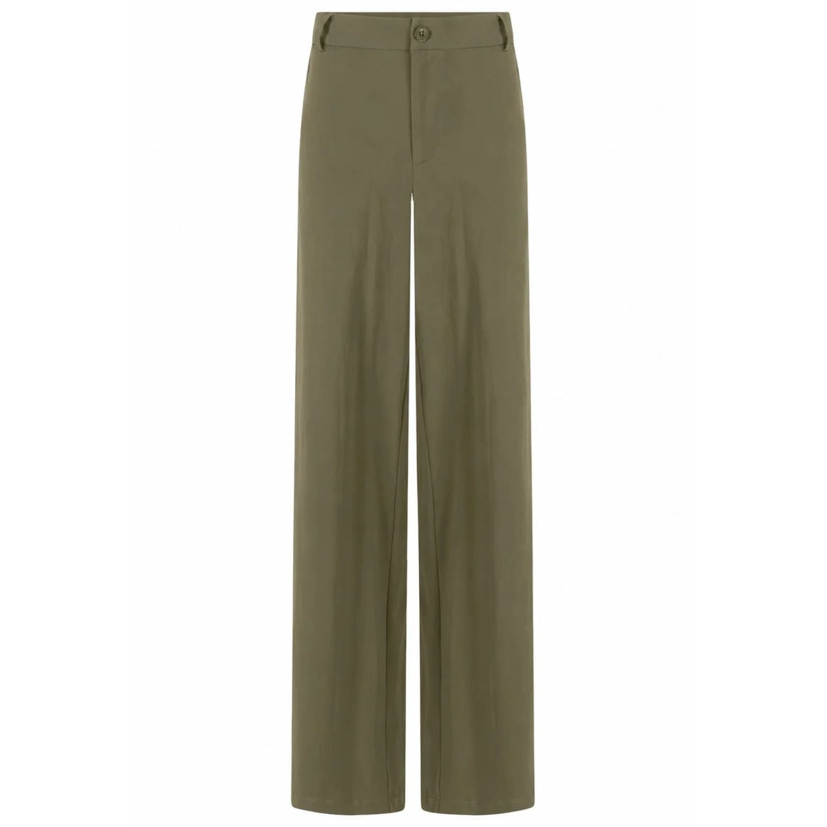 Groene travel wide fit broek Miriam - Capuchon Fashion