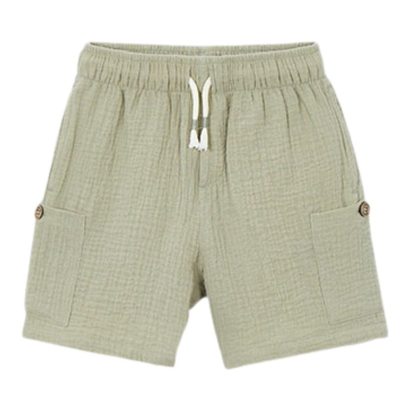 Groene wide leg bermuda short 3212 - Capuchon Fashion