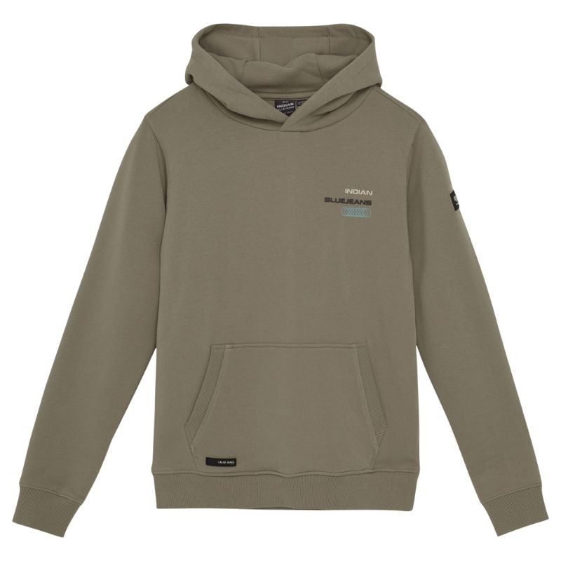 Groengrijze hoodie Backprint - Capuchon Fashion