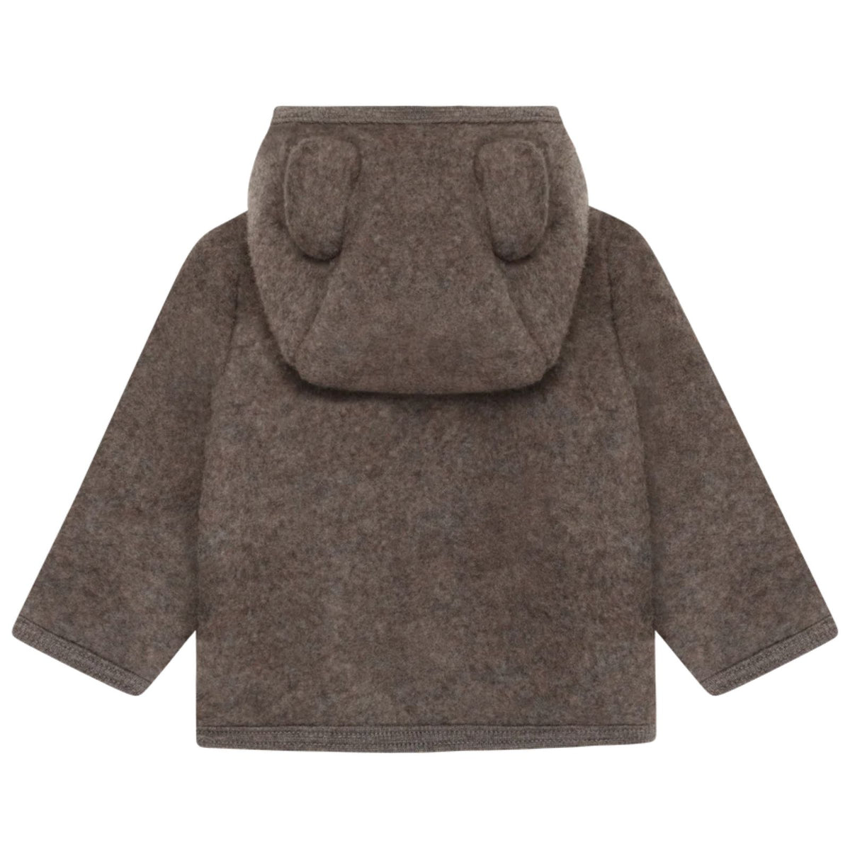 Brown Melange jacket Ears Wool Fleece
