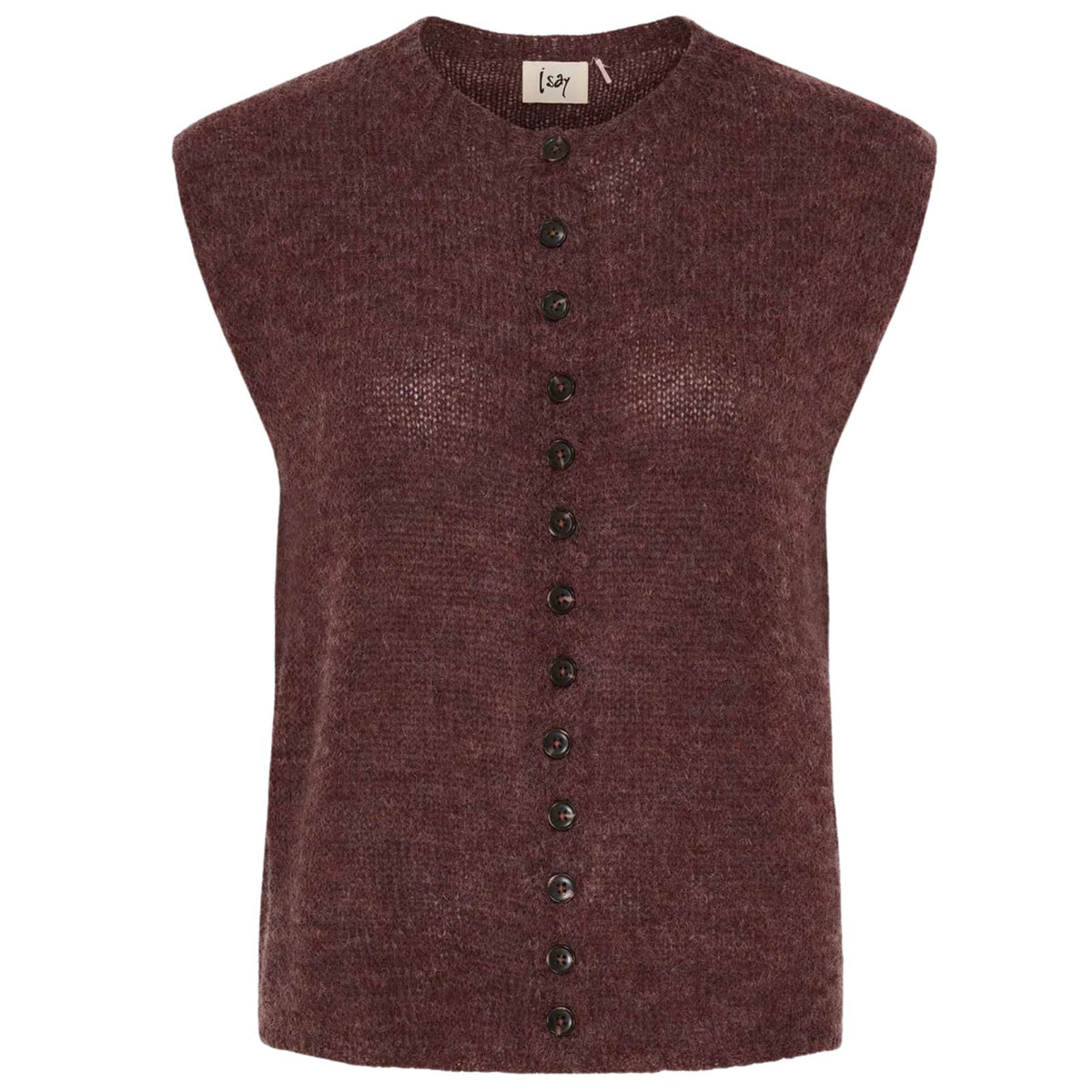 Rood gemeleerde waistcoat Cosima
