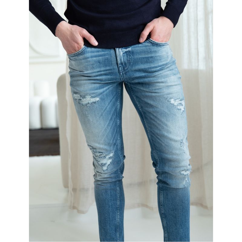 Indigo Destroyed jeans Owen - Capuchon Fashion