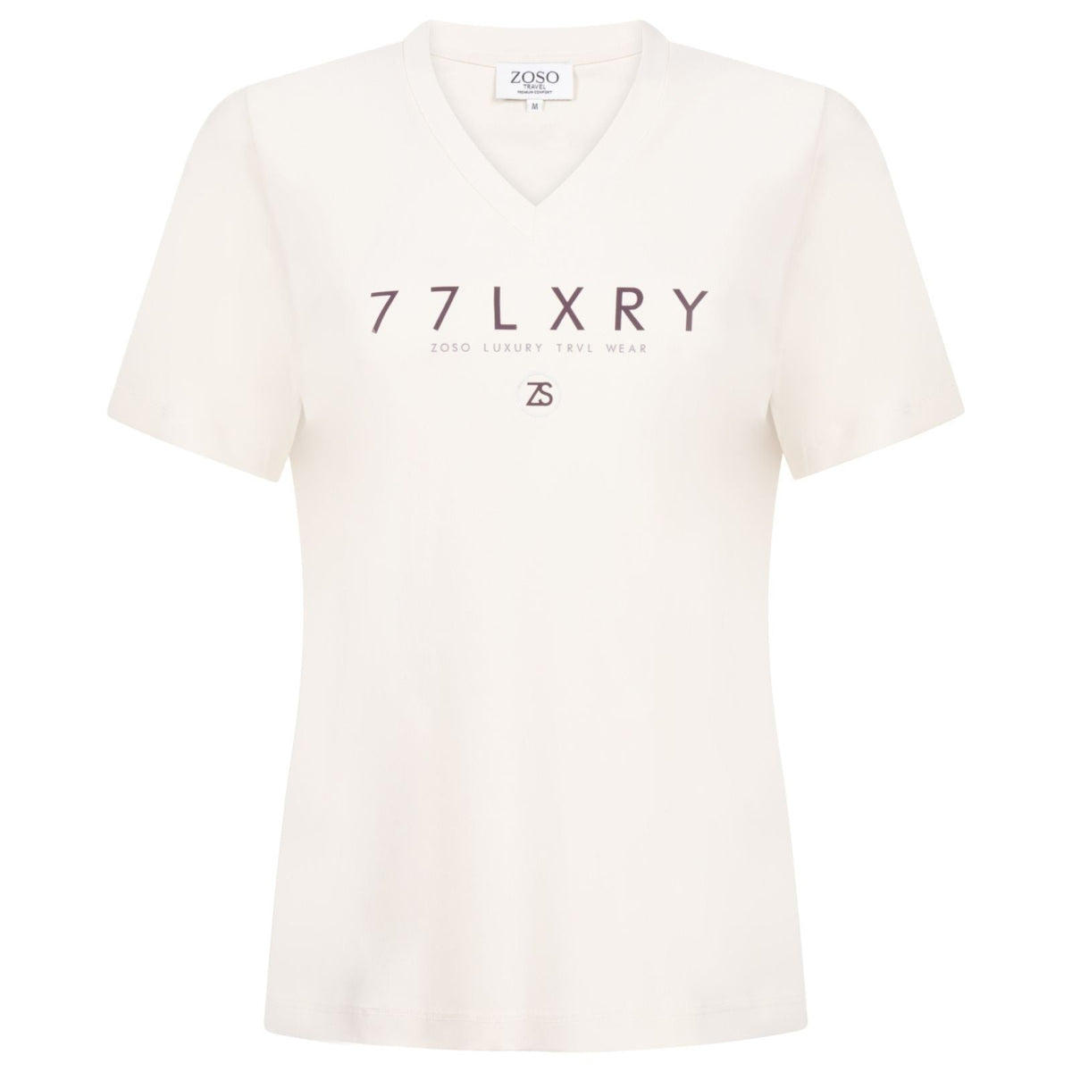 Ivoorwit met bordeaux travel t-shirt Micky - Capuchon Fashion