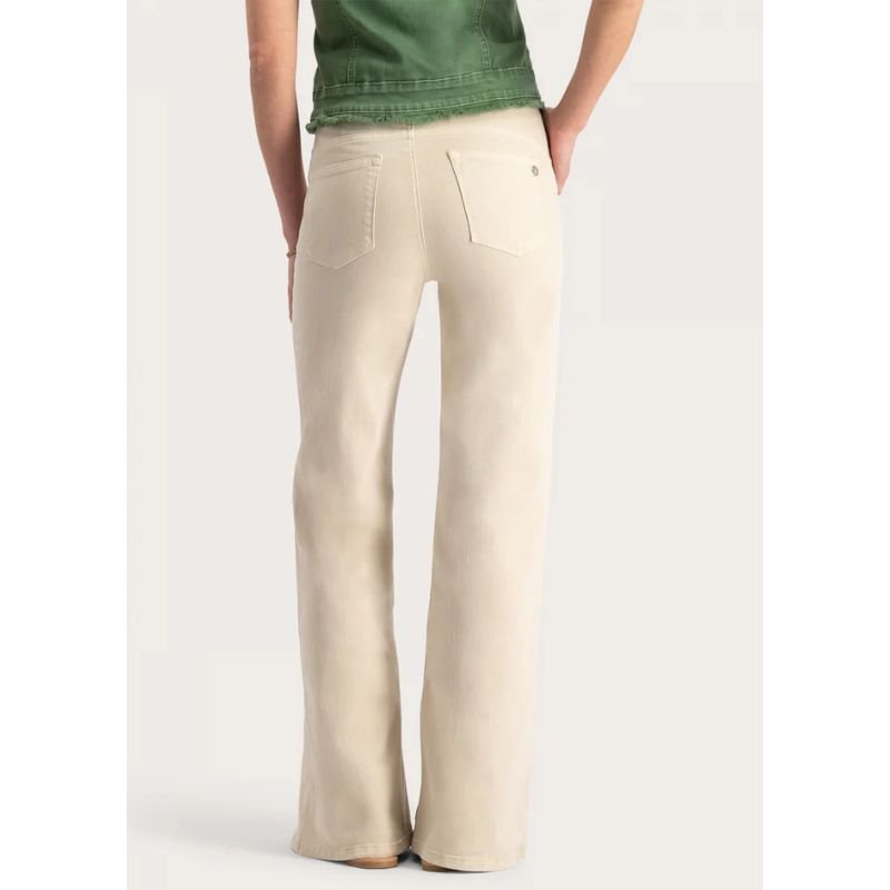 Ivory Cream flared jeans Anna - Capuchon Fashion