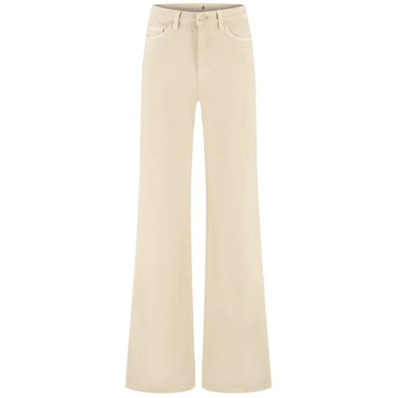 Ivory Cream flared jeans Anna - Capuchon Fashion