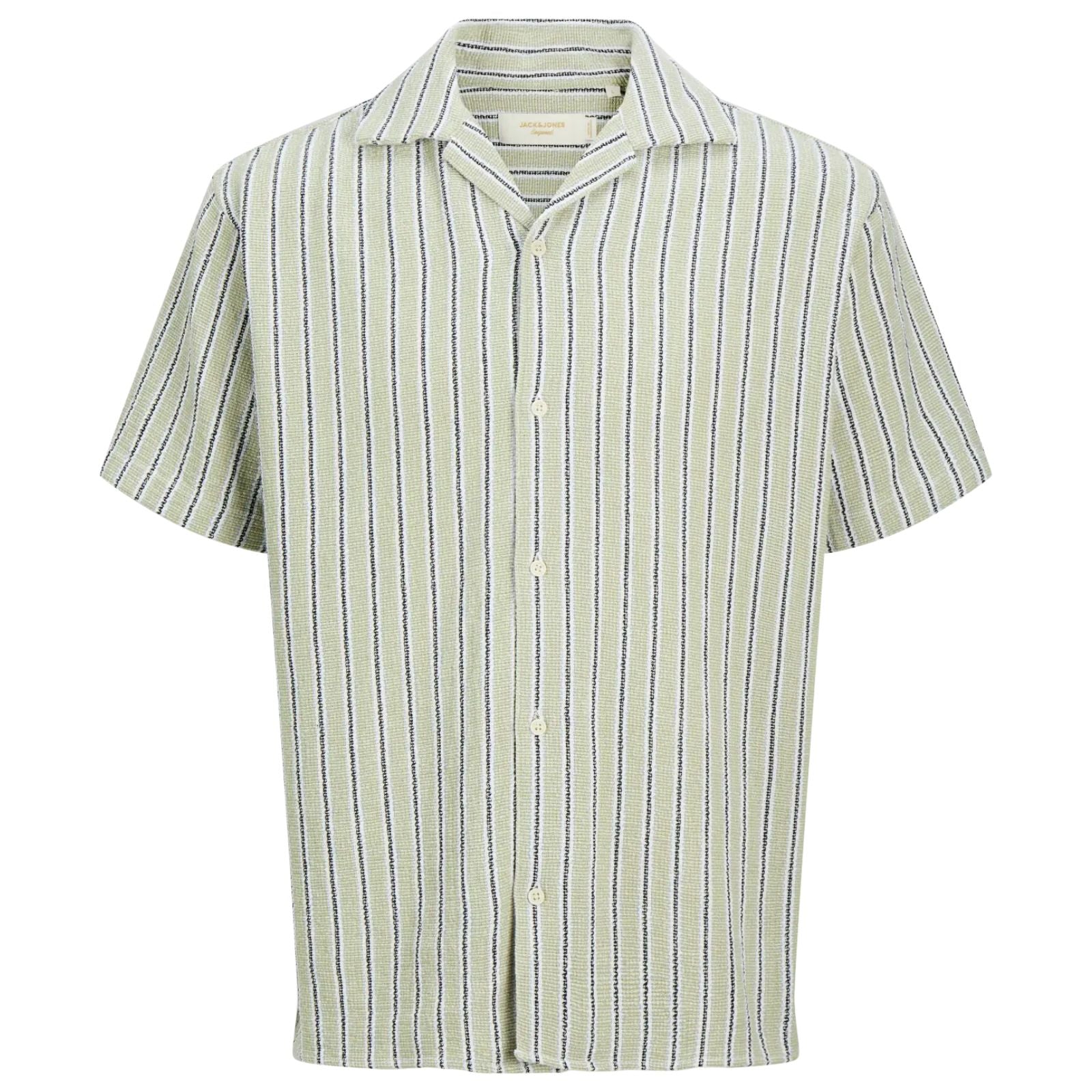 Groen gestreept relaxed fit shirt Coba