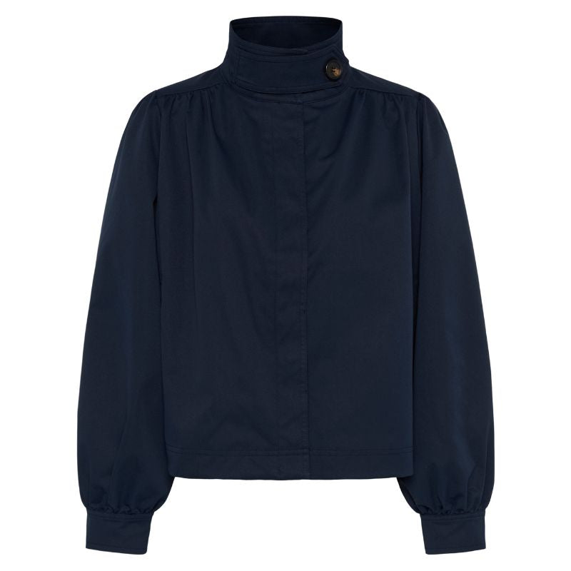 Donkerblauw cropped short jacket Olina