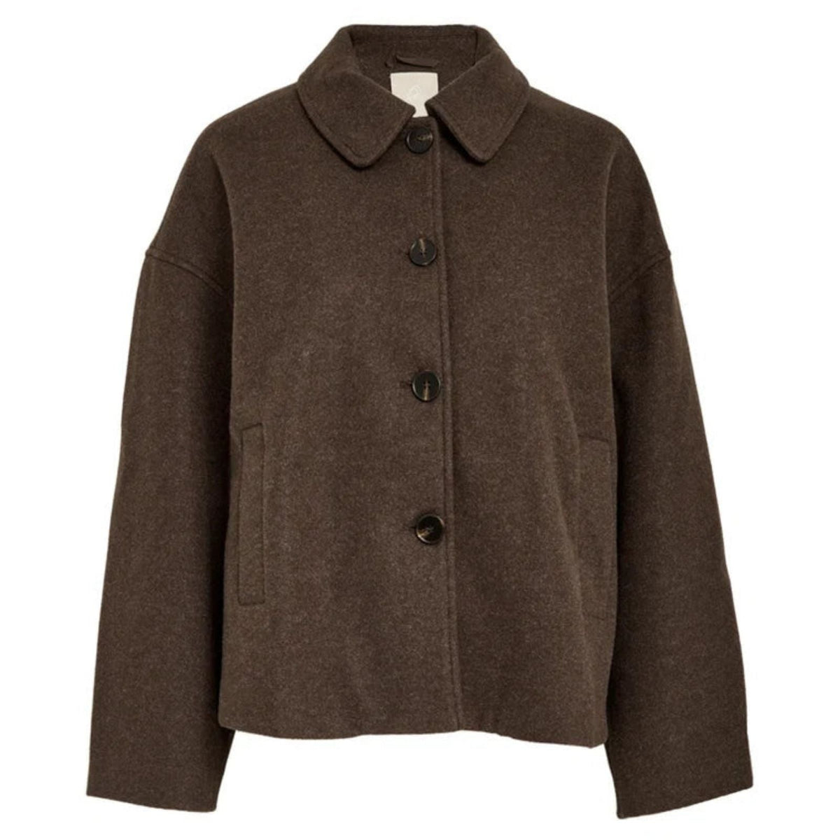 Java Brown Melange jacket Cornelia - Capuchon Fashion