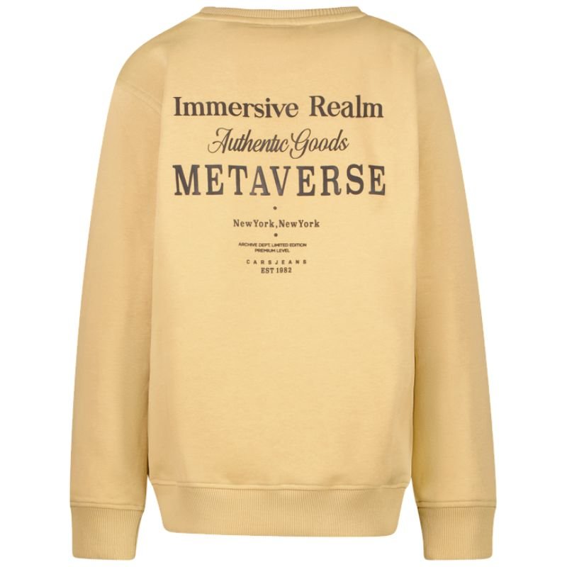 Khaki geprinte backprint sweater Taray - Capuchon Fashion