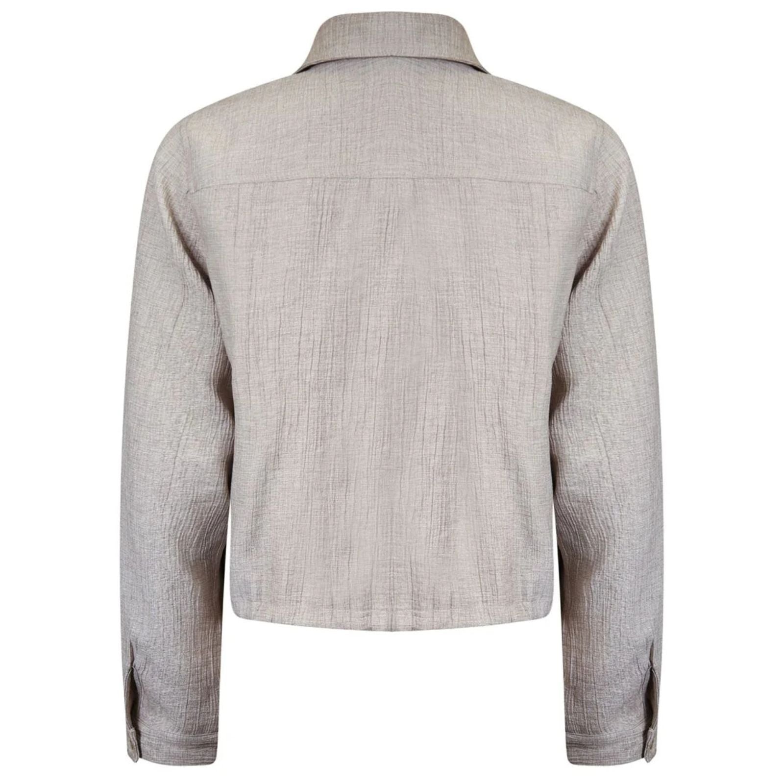 Khaki groene jacket met borstzakken 613216 - Capuchon Fashion