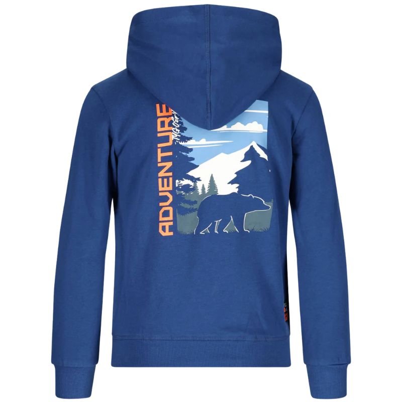 Kobaltblauw geprinte hoodie Huxley - Capuchon Fashion