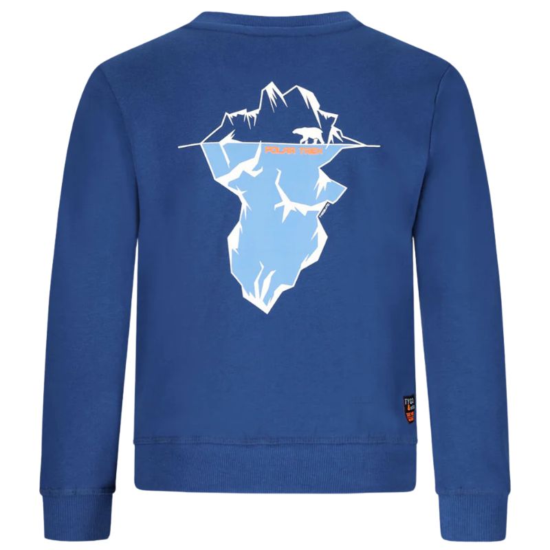 Kobaltblauw geprinte sweater Silver - Capuchon Fashion