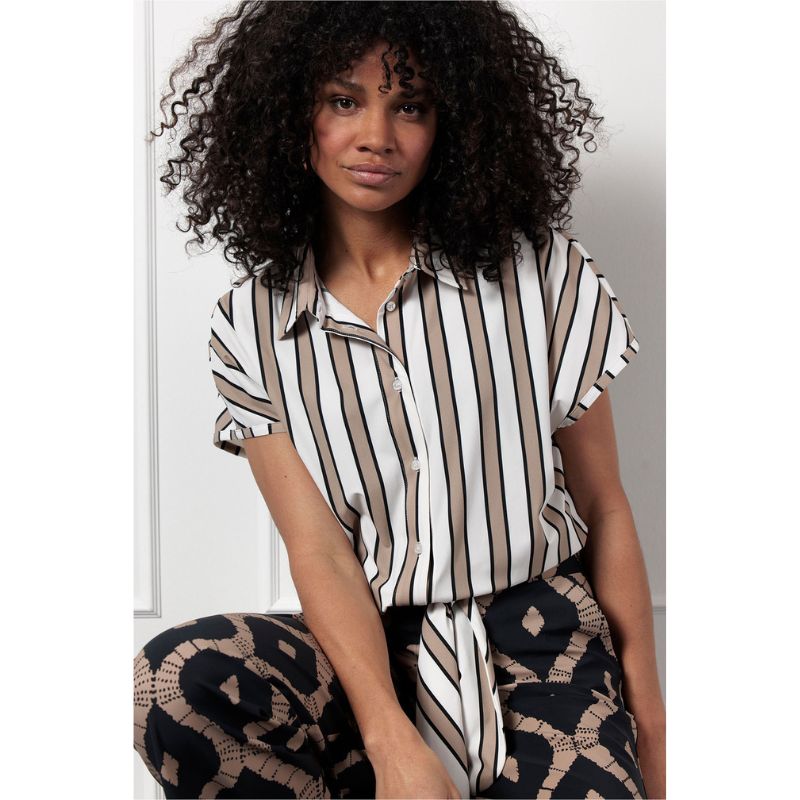 Latte blouse Lena stripe - Capuchon Fashion