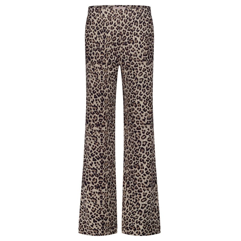 Latte geprinte broek Lexie leopard - Capuchon Fashion