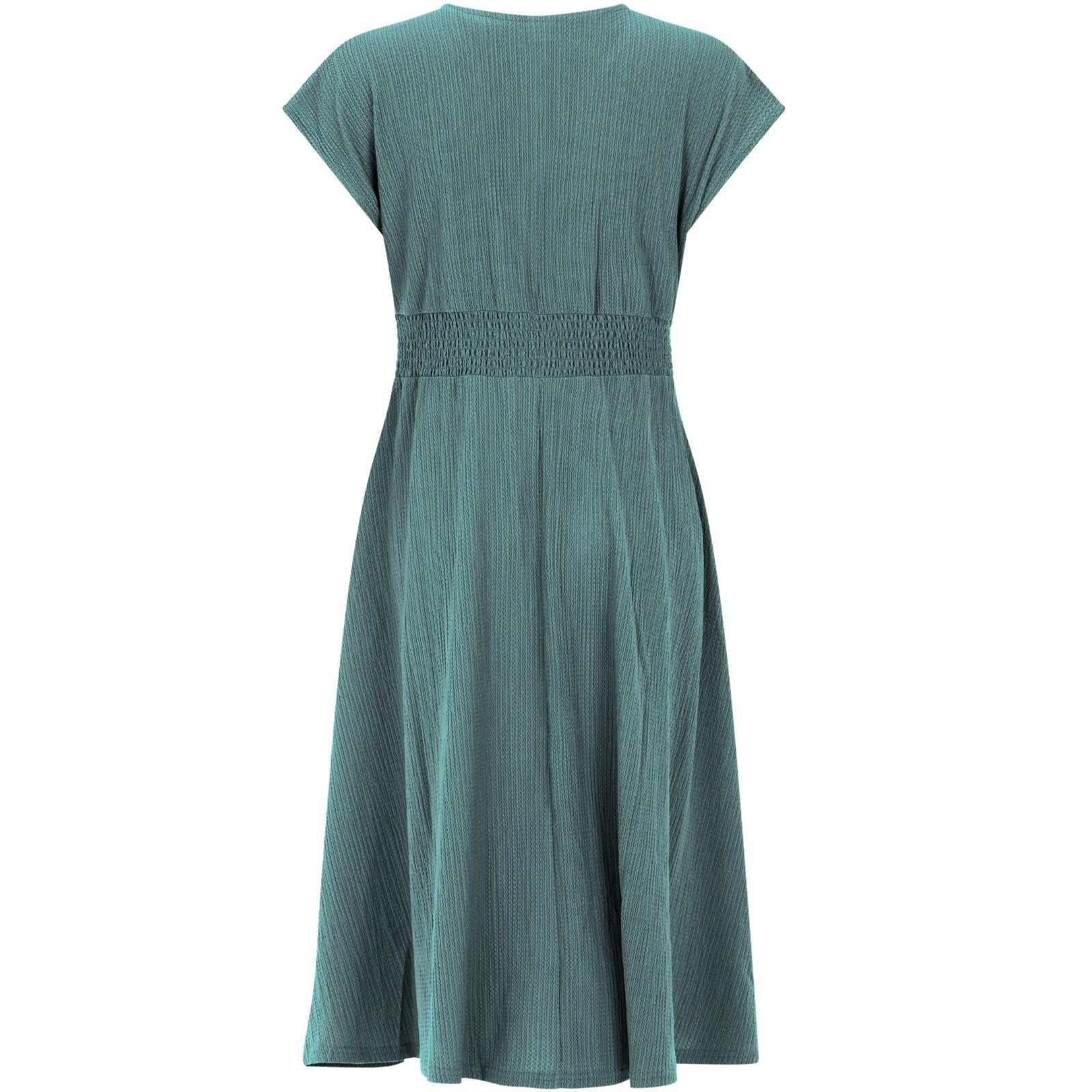 Laurelgreen v-hals midi jurk Nieve - Capuchon Fashion