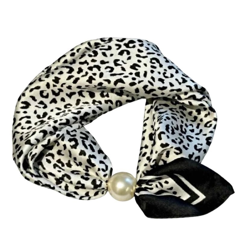 Leo black parel sjaaltje Chloe - Capuchon Fashion