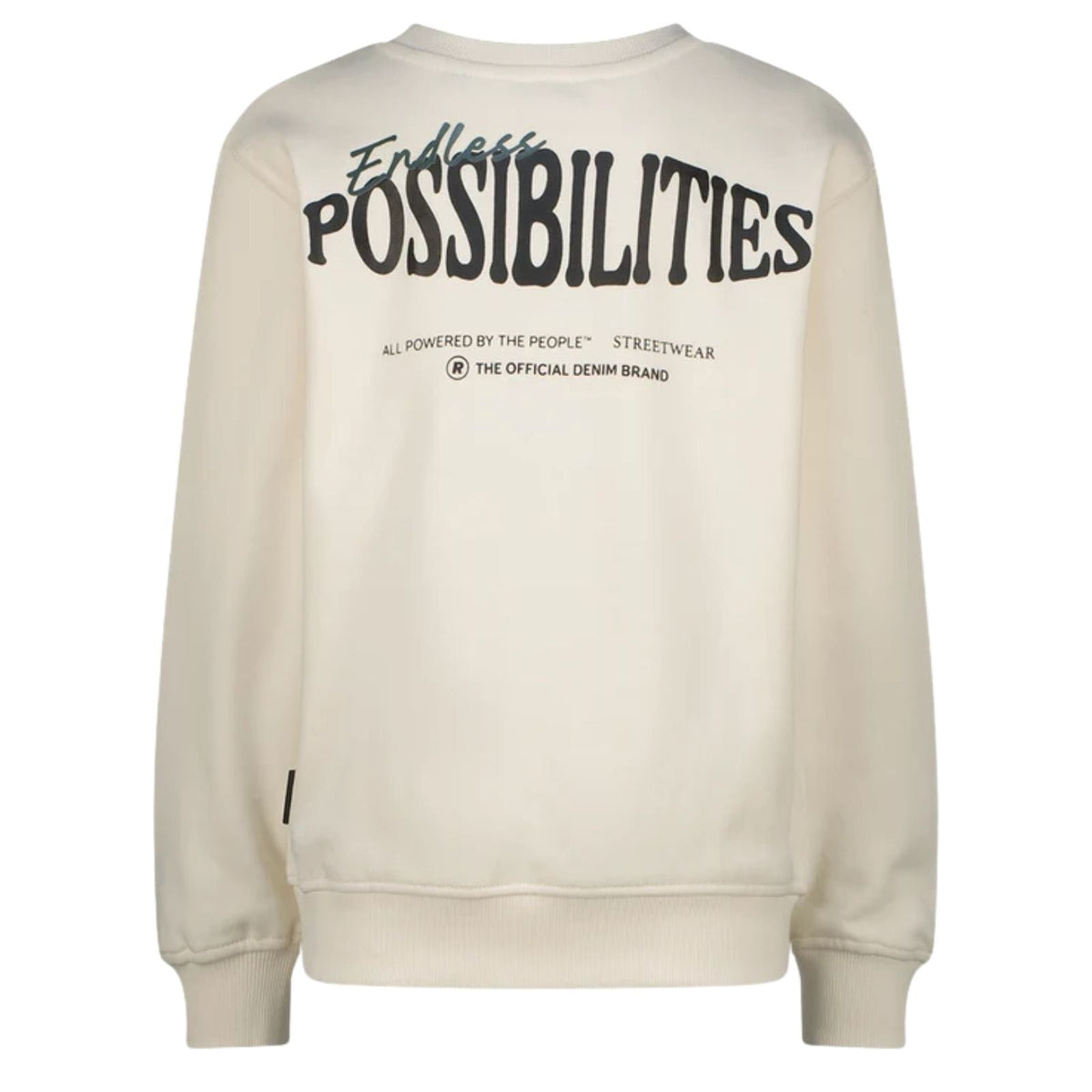 Lichtbeige backprint sweater Sobill - Capuchon Fashion