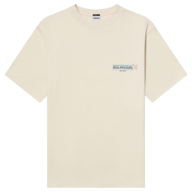 Lichtbeige backprint t-shirt Comfy Owl - Capuchon Fashion