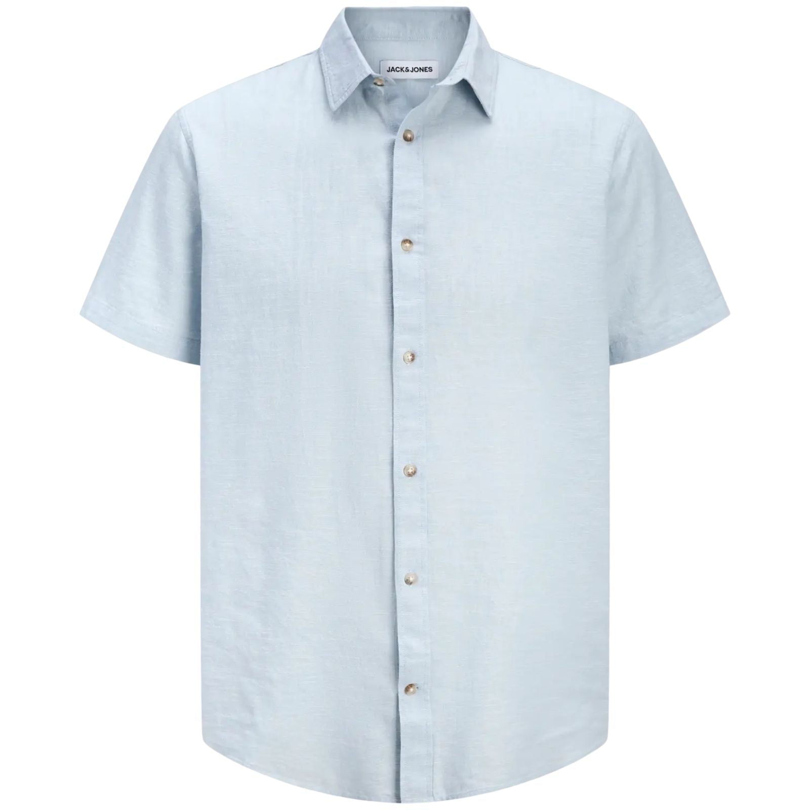Lichtblauw blend shirt Summer Linen - Capuchon Fashion