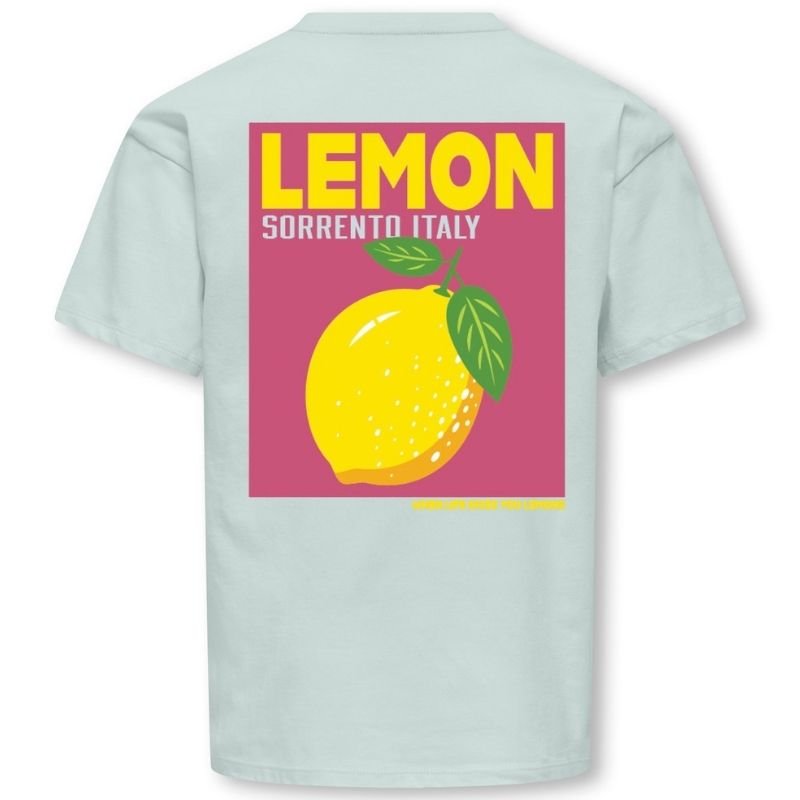 Lichtblauw loose fit t-shirt Carina Life - Capuchon Fashion