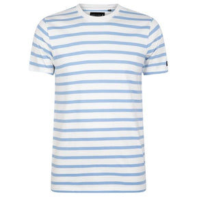 Lichtblauw striped t - shirt Tim - Capuchon Fashion