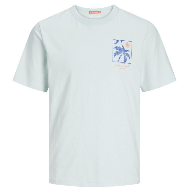 Lichtblauw t-shirt Palm - Capuchon Fashion