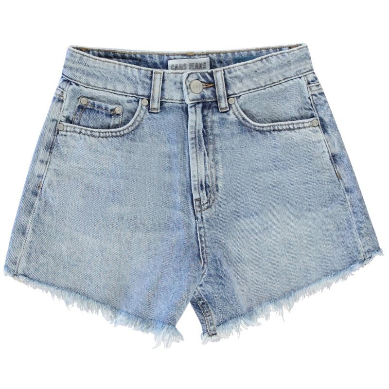 Lichtblauwe denim short Sarrah - Capuchon Fashion