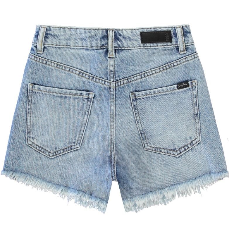 Lichtblauwe denim short Sarrah - Capuchon Fashion