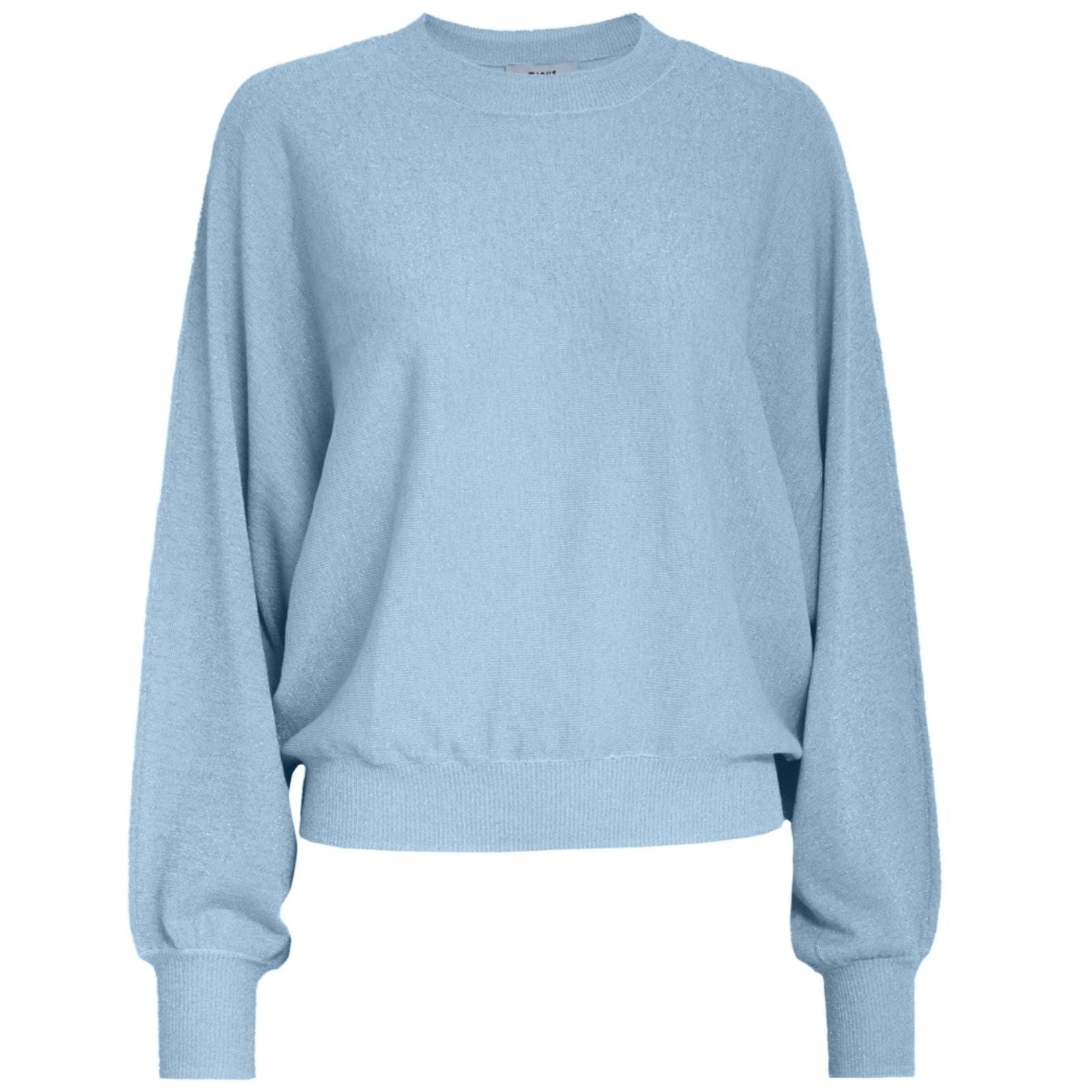 Lichtblauwe metallic batsleeve pullover Dana - Capuchon Fashion