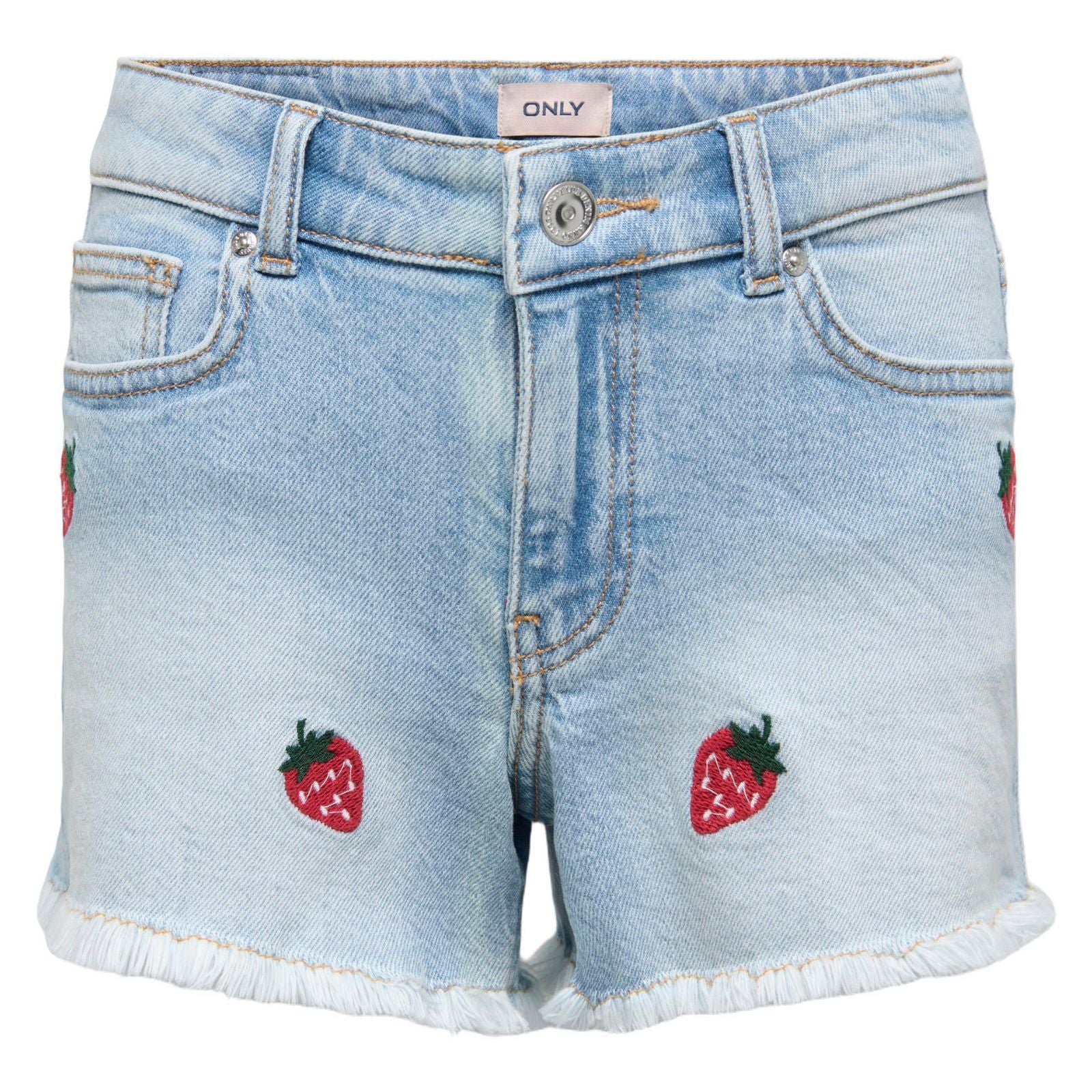 Lichtblauwe straight fit short Robyn - Capuchon Fashion