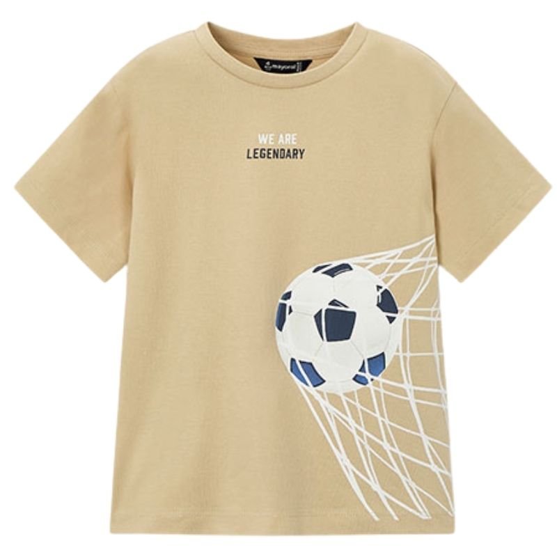 Lichtbruin legendary applique t-shirt 3073 - Capuchon Fashion