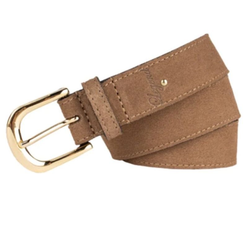 Lichtbruine luxe suéde riem 30574 - Capuchon Fashion