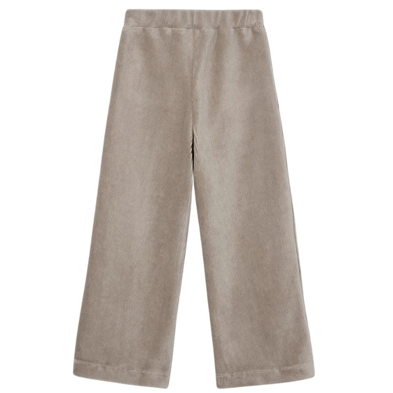 Lichtbruine twill flared knit pants - Capuchon Fashion