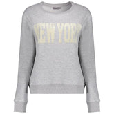 Lichtgrijze sweater New York 42609 - Capuchon Fashion