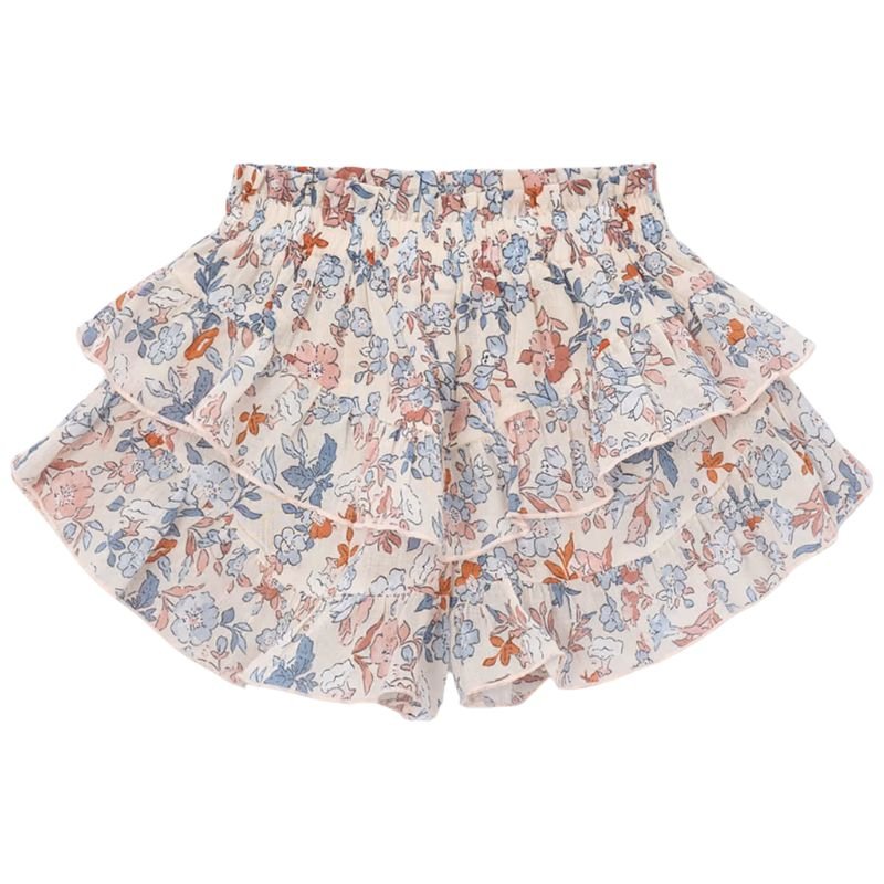 Lichtoranje geprinte patterned skort 3909 - Capuchon Fashion