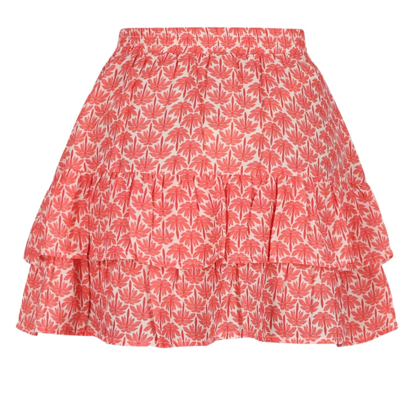 Lichtoranje geprinte skirt Naia - Capuchon Fashion
