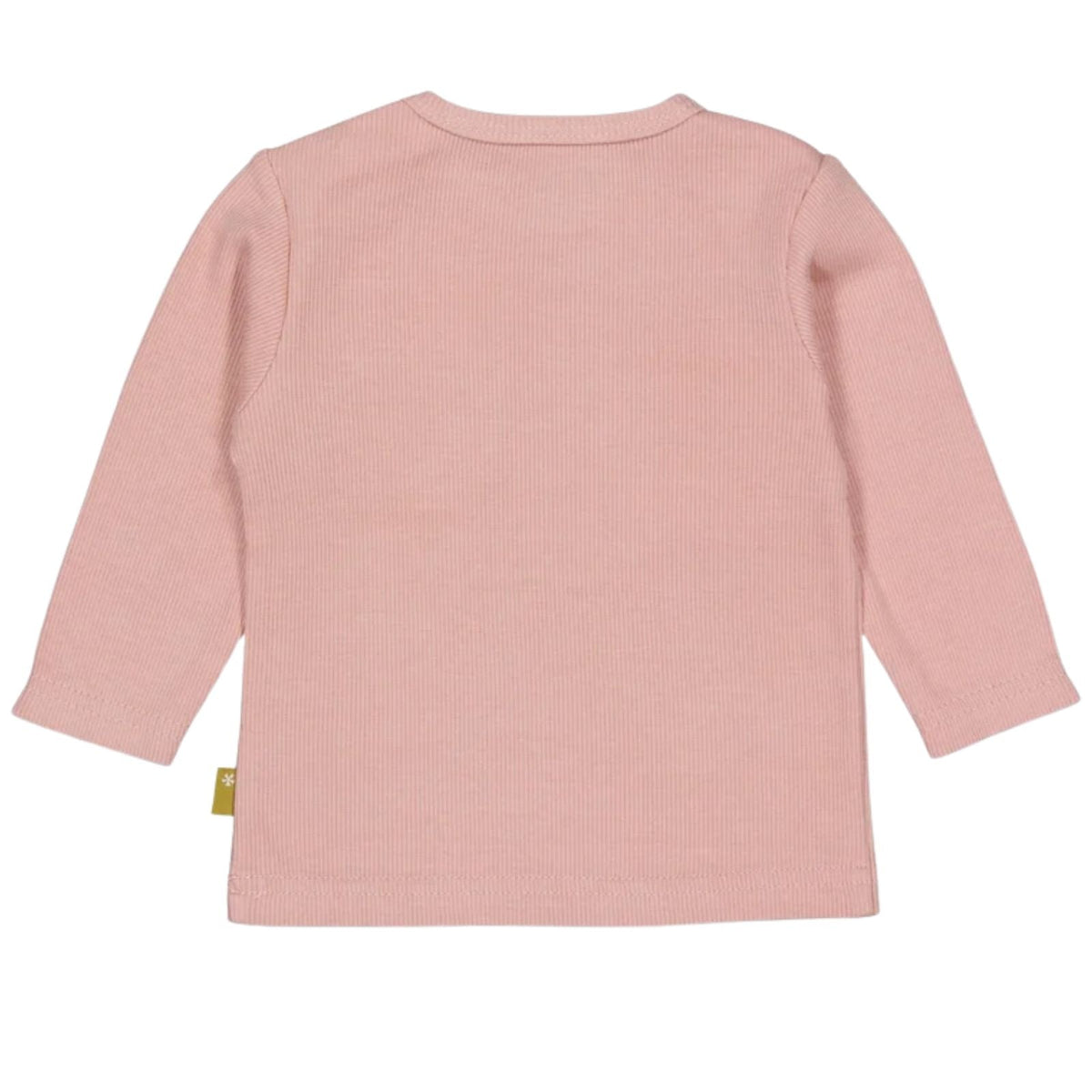 Lichtroze effen rib shirtje Adrienna - Capuchon Fashion