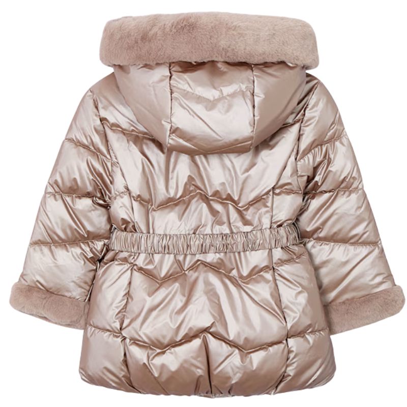 Lichtroze glossy puffer jacket - Capuchon Fashion