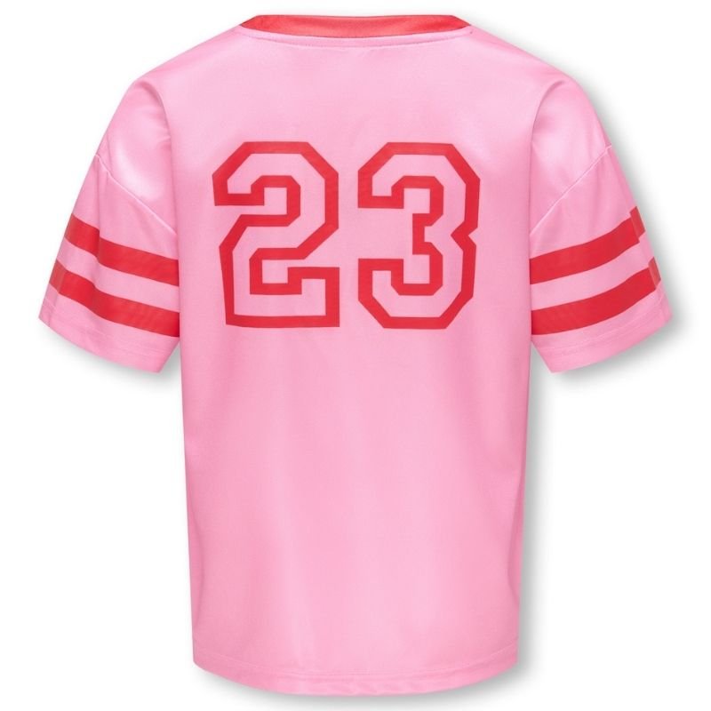 Lichtroze met rode sporty top Lulu - Capuchon Fashion